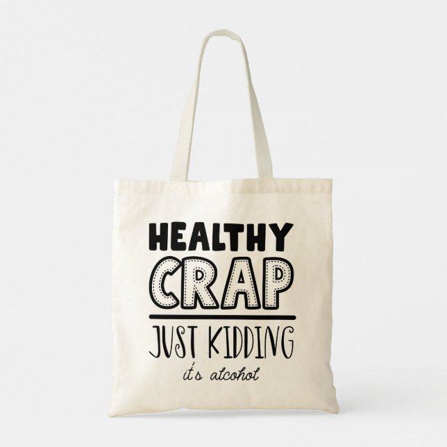 Modern Typography funny Quotes Tote Bag (Back)