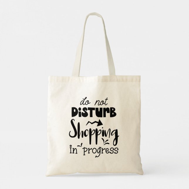 Modern Typography funny Quotes Tote Bag (Back)