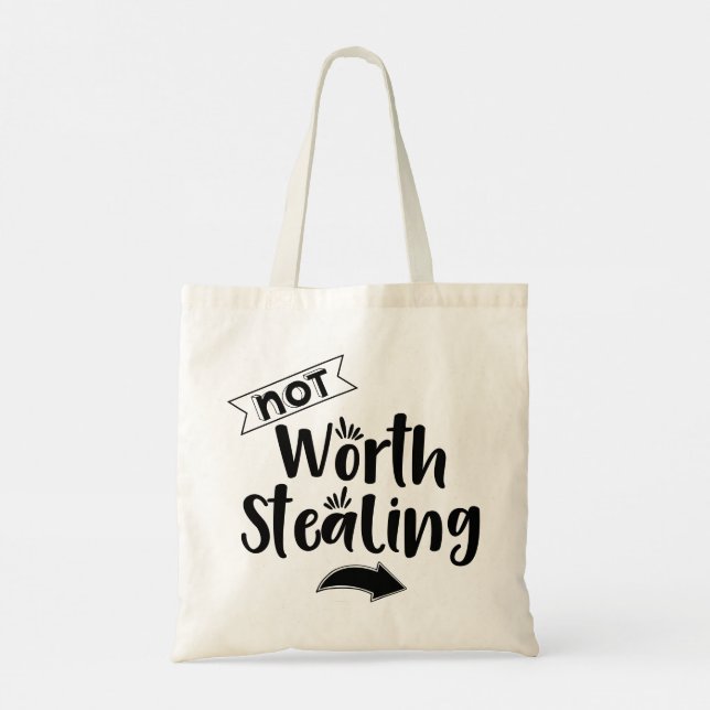 Modern Typography funny Quotes Tote Bag (Back)