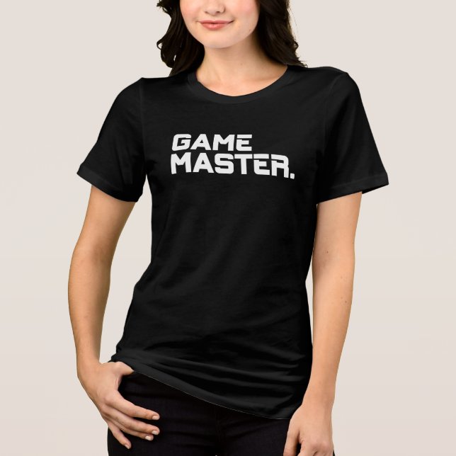 Modern Typography Game Master Women's Matching Tri-Blend Shirt (Front)