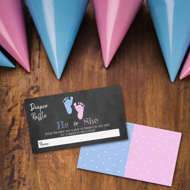 Modern Typography Gender Reveal Party! Baby Shower Enclosure Card | Zazzle