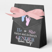 Modern Typography Gender Reveal Party! Baby Shower Favor Box