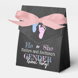 Modern Typography Gender Reveal Party! Baby Shower Favor Boxes