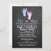 Modern Typography Gender Reveal Party! Baby Shower Invitation (Front)