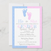 Modern Typography Gender Reveal Party! Baby Shower Invitation (Front)