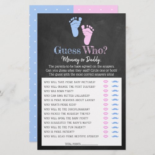Modern Typography Gender Reveal Party Guess Who