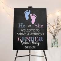 Modern Typography Gender Reveal Party! Welcome
