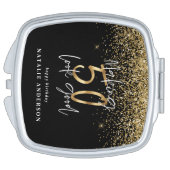 Modern typography gold glitter chic 50th birthday compact mirror (Side)