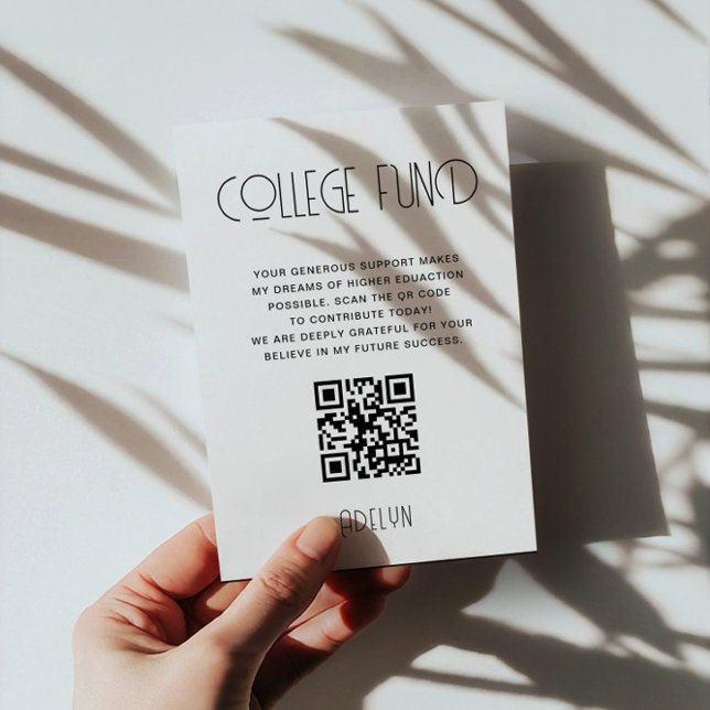 Modern Typography Graduate College Fund Card (Creator Uploaded)