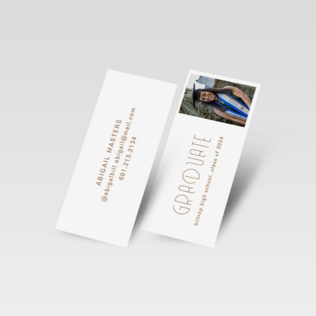 Modern Typography Graduate Name Card (Creator Uploaded)
