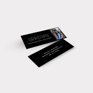 Modern Typography Graduate Name Card