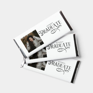 Modern Typography Graduate Photo Graduation Hershey Bar Favors