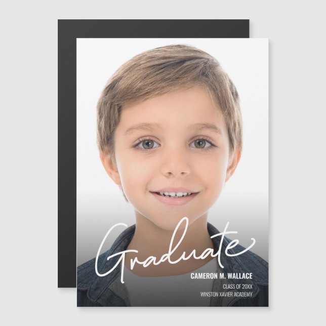 Modern Typography Graduate Photo Personalized (Front/Back)