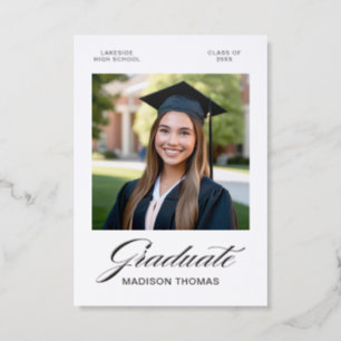 Modern Typography Graduation Announcement
