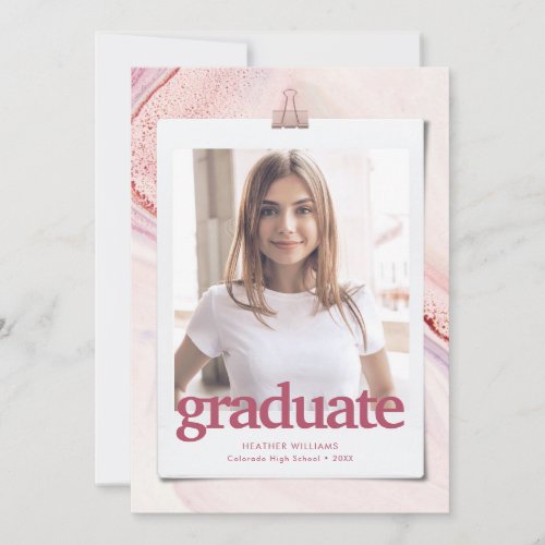 Modern Typography Graduation Announcement