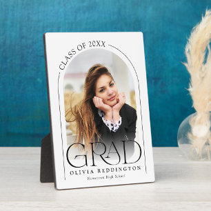 Modern Typography Graduation Photo Arch Plaque
