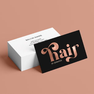 Modern Typography Hair Stylist Business Card