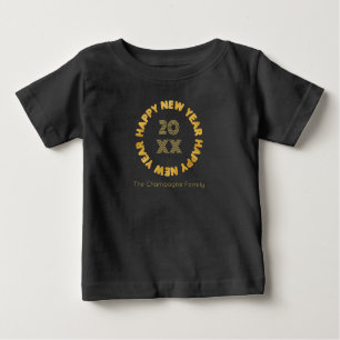 Modern Typography Happy New Year Baby T-Shirt