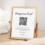 Modern typography Honeymoon fund QR code Poster<br><div class="desc">Simple and modern: a minimalist black and white typography,  ideal for a trendy couple. Don't like the black and white? You can easily customize your card and change the text color. Replace the QR code with your own to give your guests access to your digital wishing well.</div>