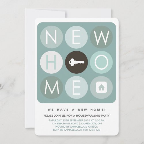 Modern Typography Housewarming Party Invitation