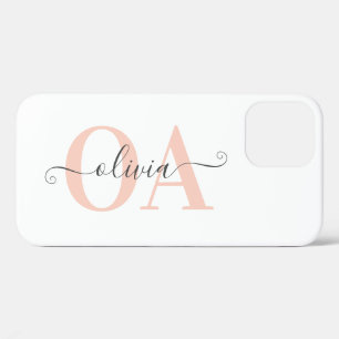 Modern typography initial simple classy iPhone 12 case