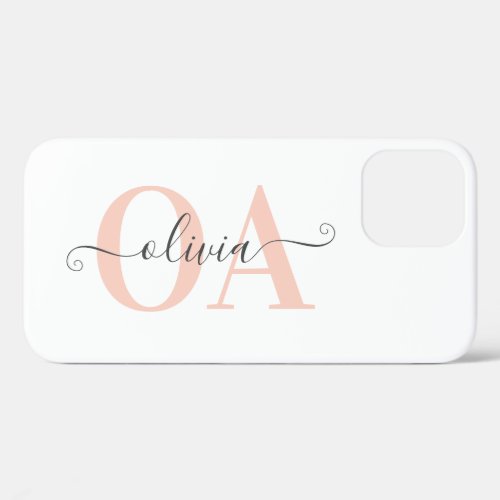 Modern typography initial simple classy iPhone 12 case