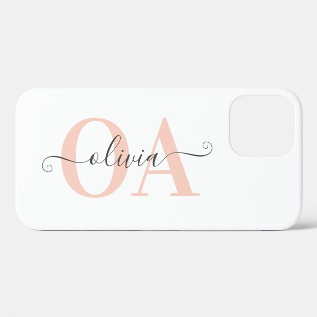 Modern typography initial simple classy Case-Mate iPhone case (Back (Horizontal))