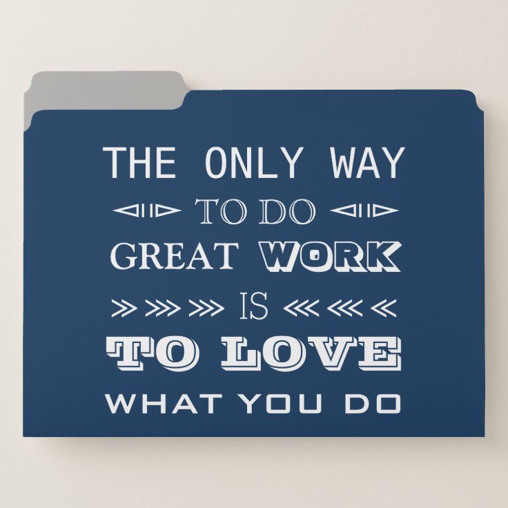 Modern Typography Inspirational Quote File Folder Zazzle