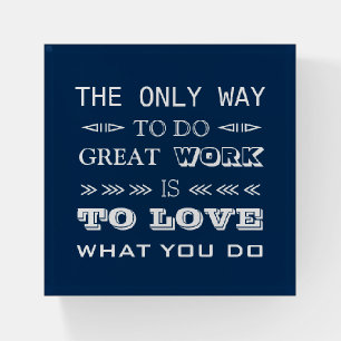 Modern Typography Inspirational Quote Paperweight