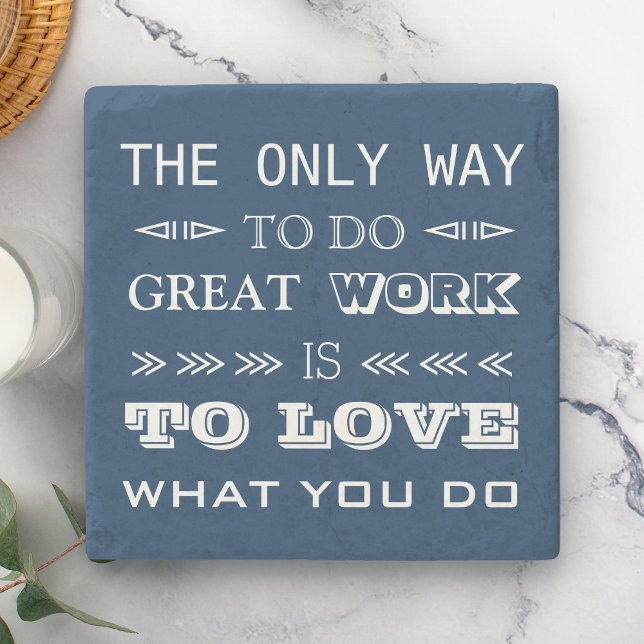 Modern Typography Inspirational Quote Stone Coaster (Creator Uploaded)