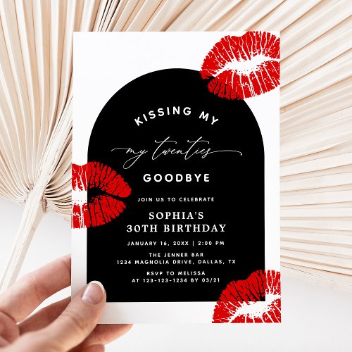 Modern Typography Kissing My Twenties Goodbye