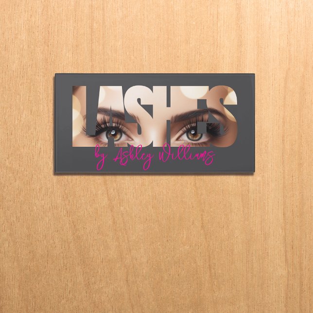 Modern typography "LASHES by" lash artist Door Sign (Creator Uploaded)