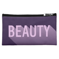 Modern Typography Lavender Purple Beauty Cosmetic Bag