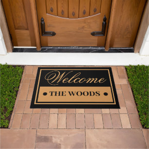 Modern Typography Marriage Couple Gifts Doormat