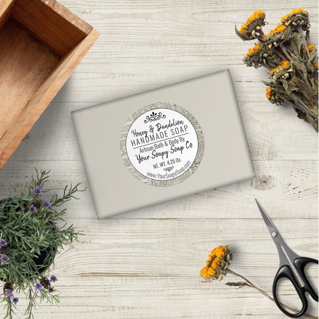 Modern Typography Men's Soap Dictionary Page Classic Round Sticker (Creator Uploaded)