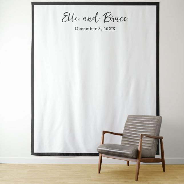 Modern Typography Minimalist Wedding Backdrop (In Situ)