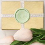 Modern Typography Minimalist Wedding Sage Green  Wax Seal Sticker<br><div class="desc">Elegant Script Modern Typography Minimalist Wedding Green Wax Seal Stamp. All the texts are pre-arranged for you to personalize easily and quickly with your own details.</div>