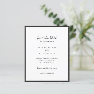 Modern Typography Minimalist Wedding Save the Date