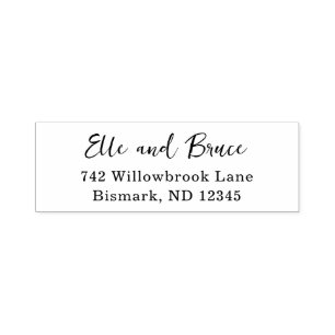 Modern Typography Minimalist Wedding Self-inking Stamp