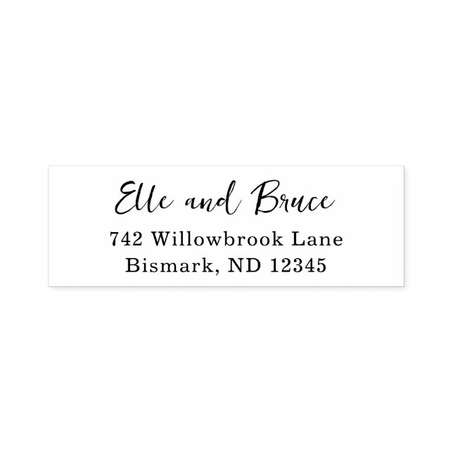 Modern Typography Minimalist Wedding Self-inking Stamp (Design)