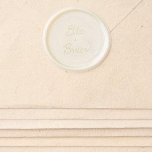 Modern Typography Minimalist Wedding Wax Seal Sticker