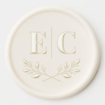 Modern Typography Monogram Wedding Wax Seal Sticker