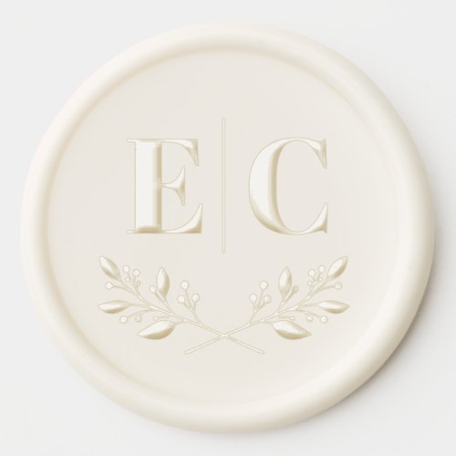 Modern Typography Monogram Wedding Wax Seal Sticker