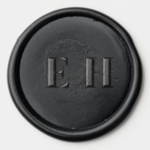 Modern Typography Monogram Wedding Wax Seal Sticker