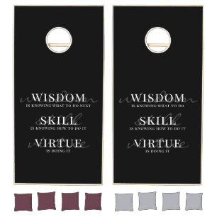 Modern Typography Motivational Quote Cornhole Set