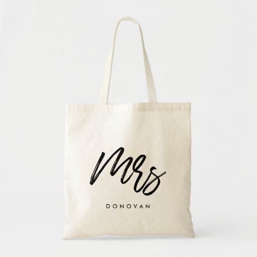 Modern typography Mrs Tote Bag