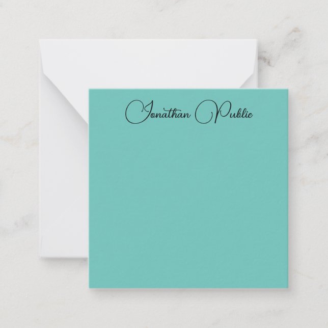 Modern Typography Name Template Light Teal (Front)
