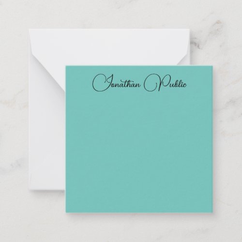 Modern Typography Name Template Light Teal