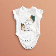 Modern Typography Oh Baby Shower Party Gift Baby B Baby Bodysuit at Zazzle