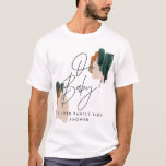 Modern typography Oh baby shower party gift favor T-Shirt<br><div class="desc">Modern typography Oh baby shower party gift favor matching t-shirt</div>